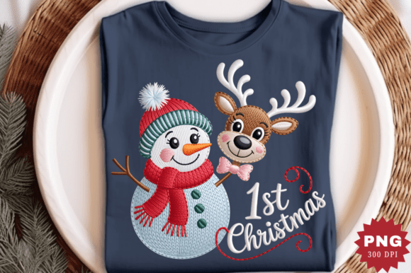 Download Embroidery 1st Christmas PNG Design - Premium Resources